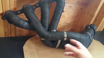 Wrapping Headers with DEI Titanium Header Wrap In Black. Boosted C6 Corvette Build. Part 59