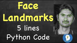 facial landmark detection | 5 lines of python code |🔥 python tricks 🔥