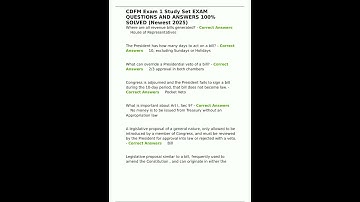 CDFM Exam 1 Study Set EXAM QUESTIONS AND ANSWERS 100 SOLVED Newest 2025