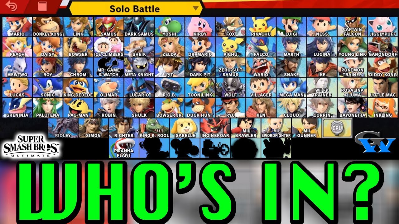 Super Smash Bros Ultimate Dlc Character Predictions Gwalers