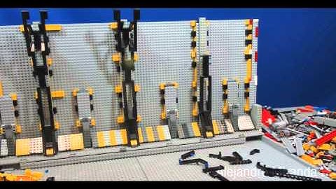 Time lapse of space station construction and launch of spacecraft.