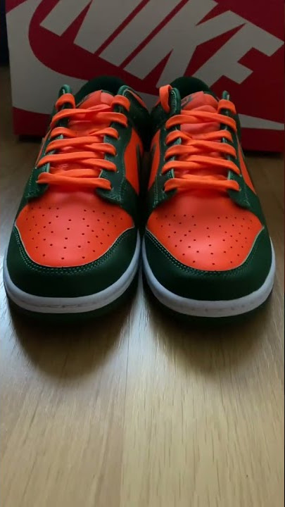 dunk low miami hurricane on feet｜TikTok Search