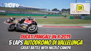 RIDE 6 GAMEPLAY | GREAT BATTLE WITH NICCOLO CANEPA | VALLELUNGA CIRCUIT | DUCATI PANIGALE V4 R