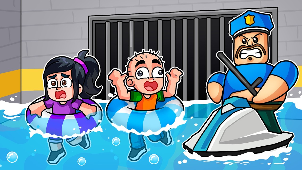ESCAPAMOS DE LA PRISIÓN DE BARRY BAJO EL AGUA SIENDO BEBÉS EN ROBLOX | JONDRES GC