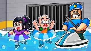 ESCAPAMOS DE LA PRISIÓN DE BARRY BAJO EL AGUA SIENDO BEBÉS EN ROBLOX | JONDRES GC