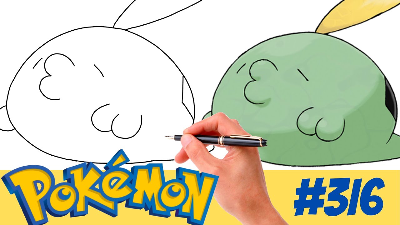 Cómo dibujar GULPIN POKEMON #316 | FÁCIL | Generación 3 - YouTube