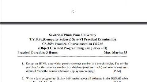 SPPU UNIVERSITY | TYBSC CS | OOP using Java - 2 | Semester 6 | 30 PRACTICAL SLIPS | Only Questions
