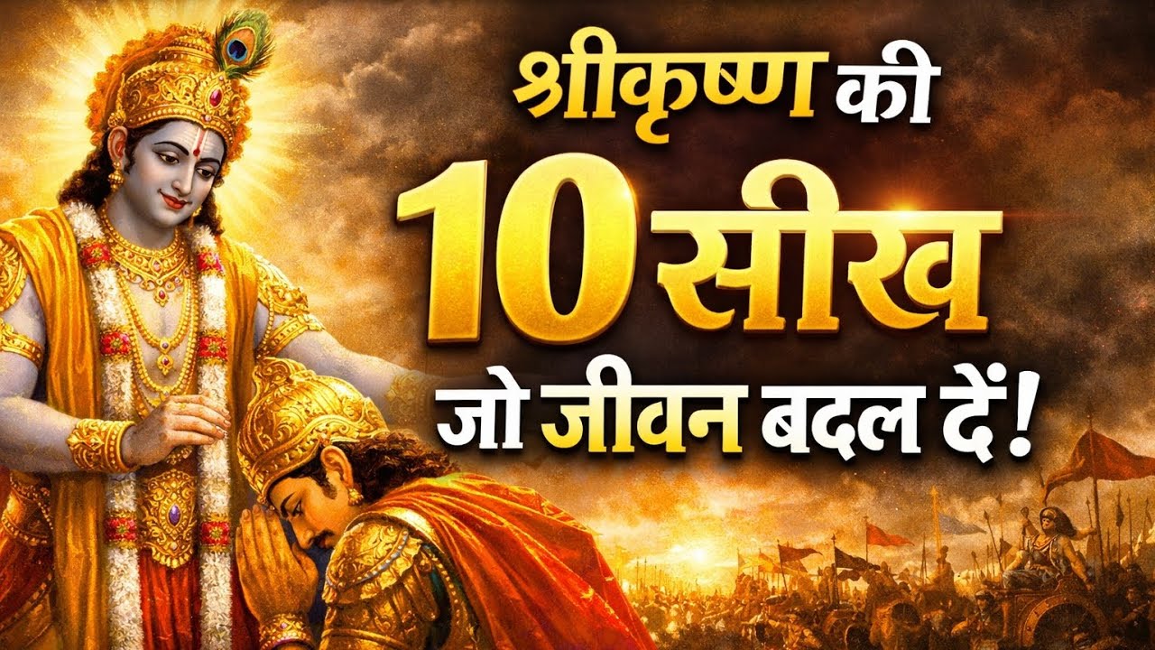 श्री कृष्ण की 10 सीख जो जीवन बदल दें।  Life Changing Story