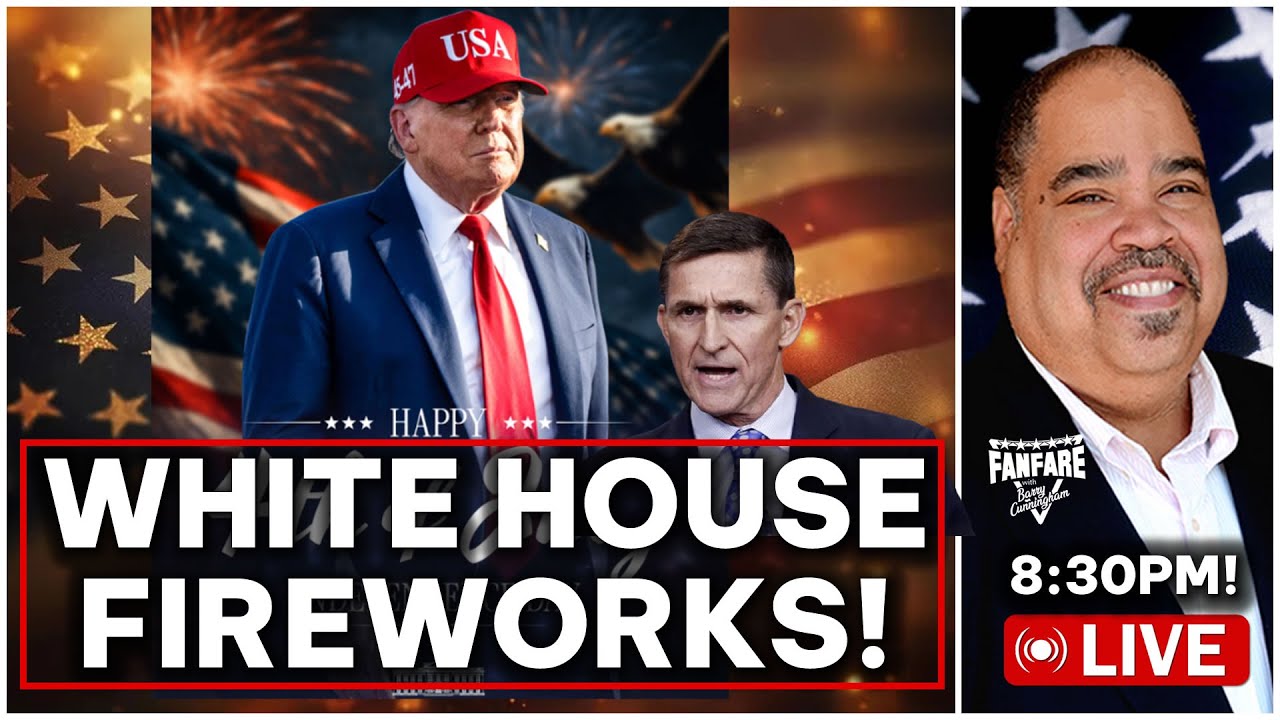 THE PRESIDENT TRUMP WHITE HOUSE FIREWORKS DISPLAY AND INTERVIEW WITH GENERAL MICHAEL FLYNN