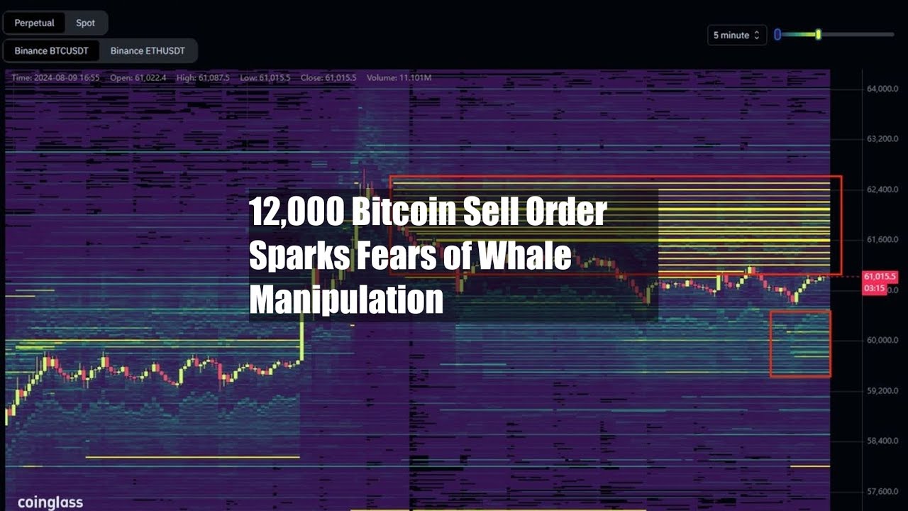 12,000 Bitcoin Sell Order Sparks Fears of Whale Manipulation - YouTube
