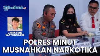 Polres Minut Musnahkan Barang Bukti Narkotika Pertama di Tahun 2025