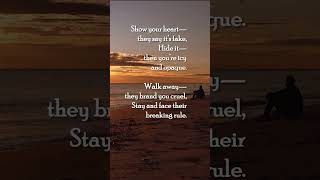 Choose your path and stand tall, be proud