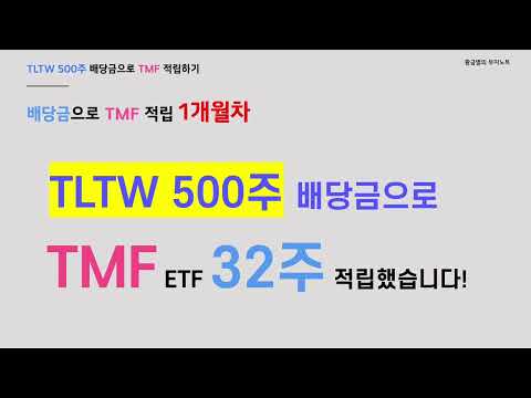 연배당률 20% TLTW의 배당금으로 3배 레버리지 TMF 32주 매수