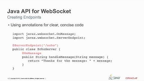 Java API for WebSocket 1 0