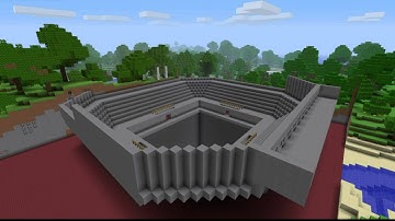Spleef Stadium Minecraft Build Time Lapse