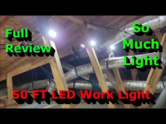 So Much Light! - 50 ft LED String Work Lights - Full Review 