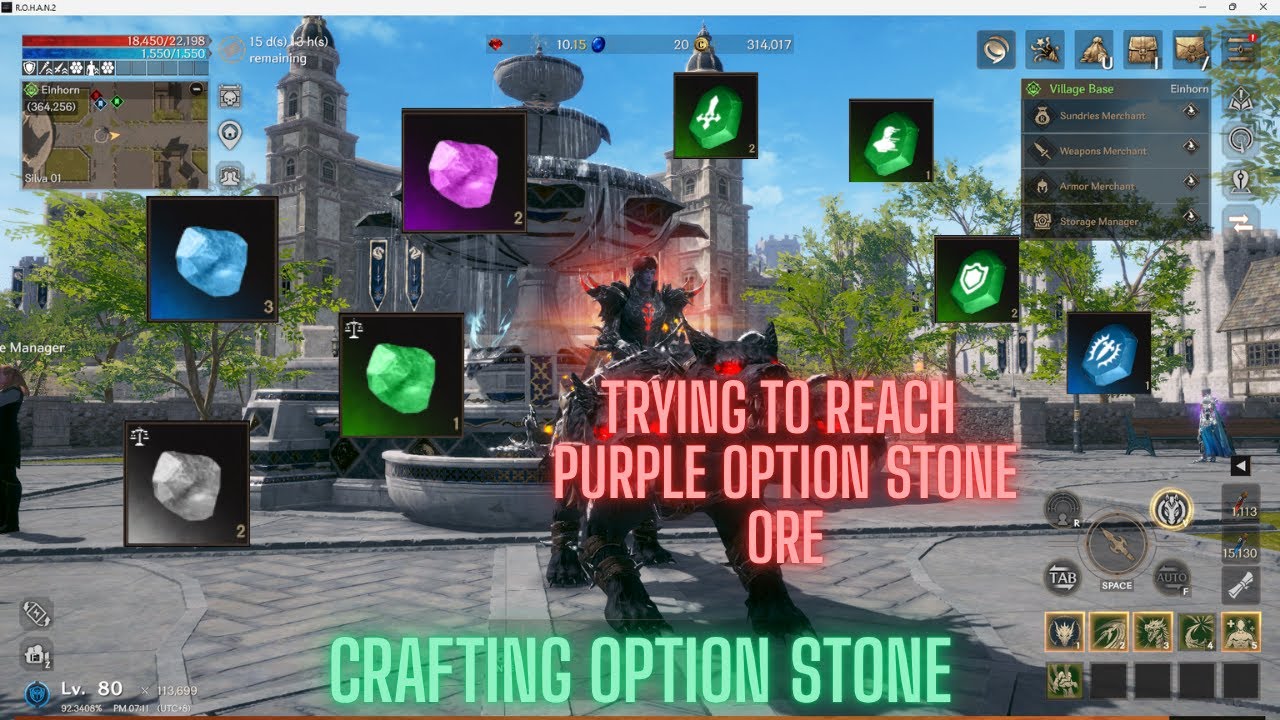 [Rohan 2 Global] - Crafting option stone | trying to reach purple stone ...