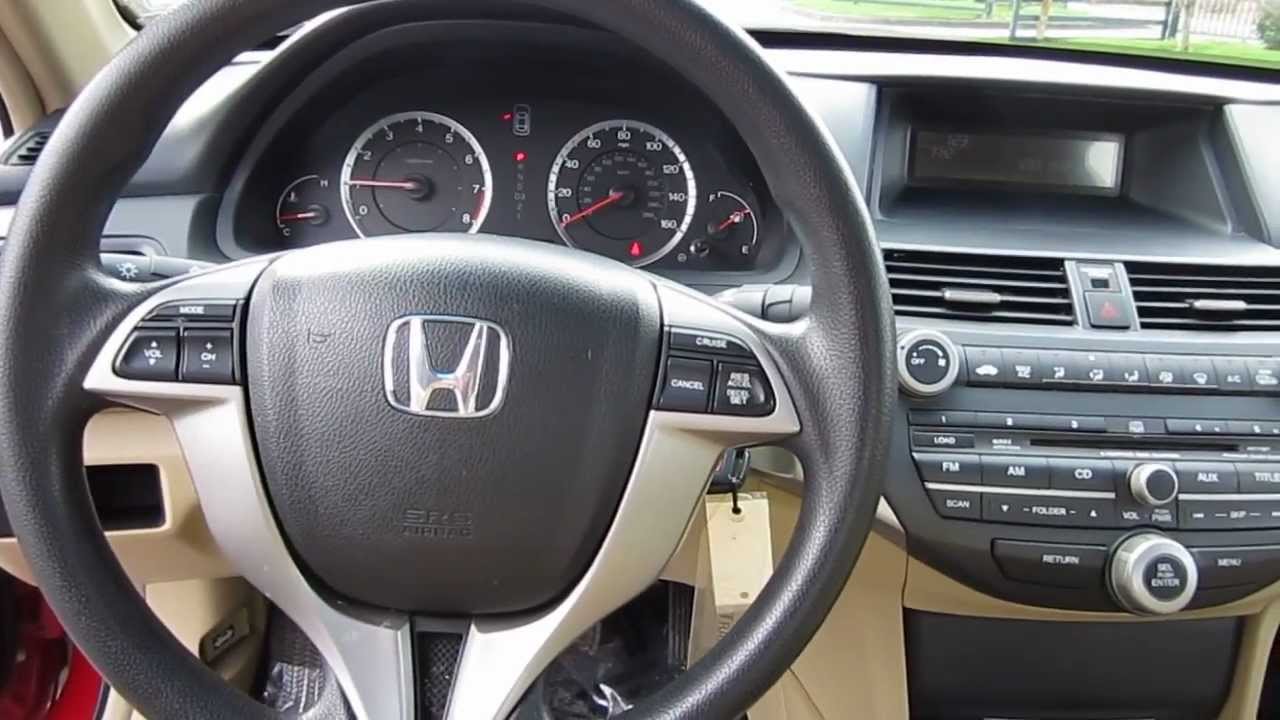 2009 Honda Accord Red Stock H2088 Interior Youtube