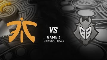 FNC vs. G2 | Final Game 3 | EU LCS Spring Split | G2 Esports vs. Fnatic (2018)