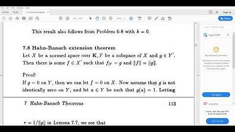 Hahn Banach extension theorem
