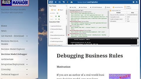 OpenRules Graphical Debugger for Business Users