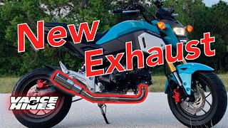 Vance & Hines Hooligan Exhaust Install on my Honda Grom (msx125) WITH SOUND CLIPS