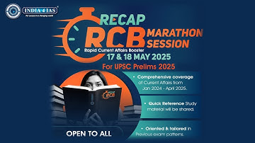 LAST CHANCE! Revise UPSC Prelims 2025 Current Affairs LIVE with India4IAS
