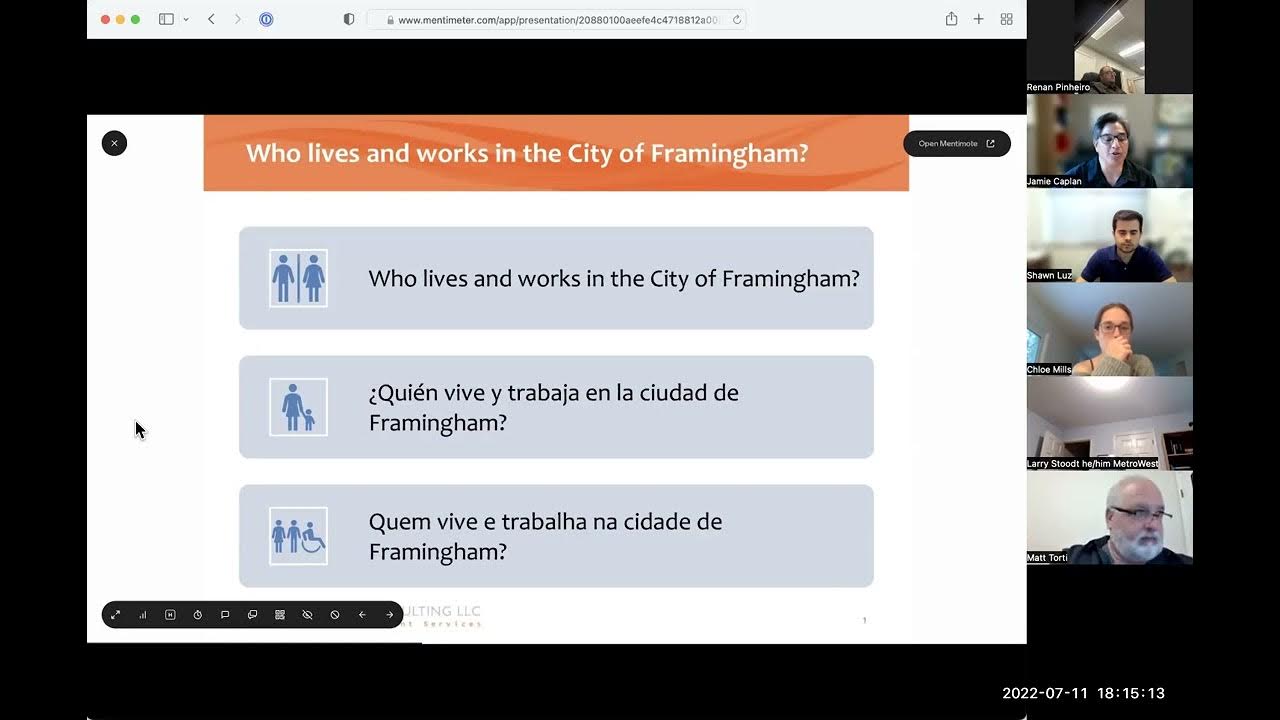Framingham Hazard Mitigation Planning Public Meeting July 11, 2022 YouTube