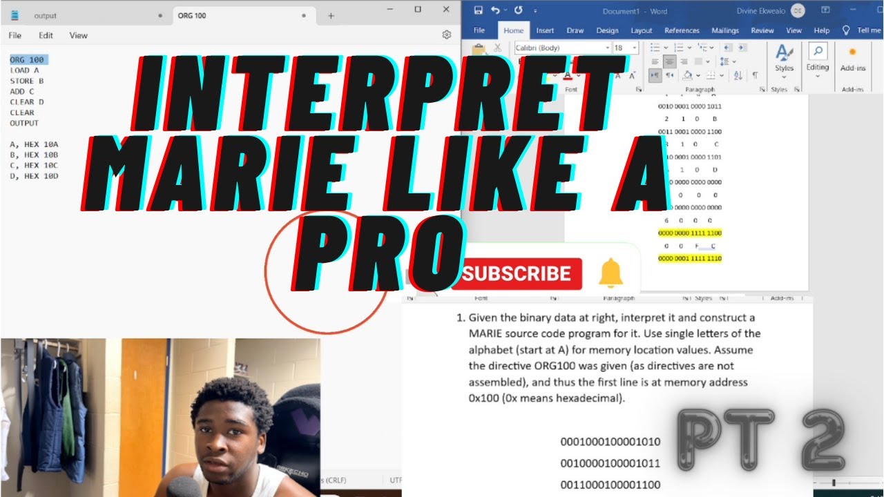 How to Interpret Marie Source Codes - YouTube