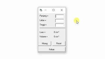 Visual Basic - Membuat program mencari Luas dan volume balok menggunakan variabel