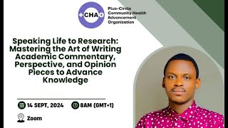 Writing Academic Commentary, Perspective, and Opinion Pieces to Advance Knowledge