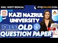 KNU Kazi Nazrul University Free previous year question paper download l knuonline.com