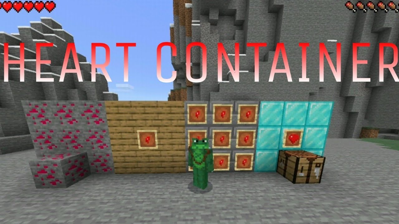 Heart Container Mod Minecraft PE - YouTube