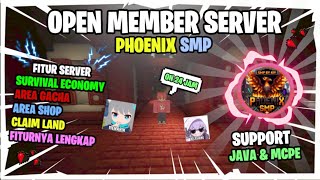 SERVER MINECRAFT INI UDAH BISA JAVA & MCPE CUY !!! PHOENIX SMP - MENGGUNAKAN TEMA SURVIVAL ECONOMY