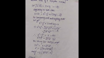 Square root of complex number