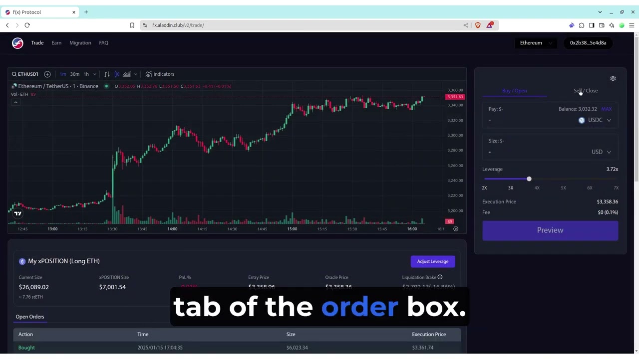 How to reduce an xPOSITION on f(x) Protocol