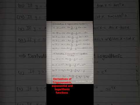 #Derivatives of #trigonometric,