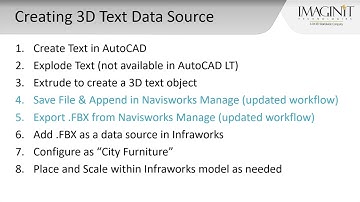 Custom 3D Text In Infraworks (Updated)