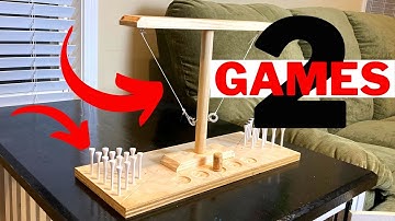 Double The Fun: Crafting An All-in-one Table-top Ring Toss And Triangle Peg Game!