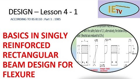 Beam Design Basics - Part 1 (Lecture 4) in English