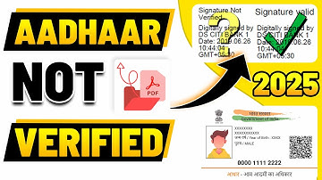 How to validate signature in Aadhaar card || How to validate signature in Aadhaar card 2025 | Aadhar