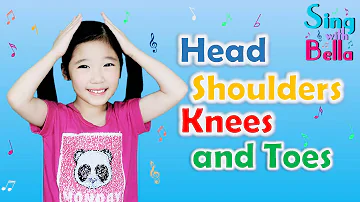 Head Shoulders Knees and Toes With lyrics | Kids Action Songs | Sing with Bella