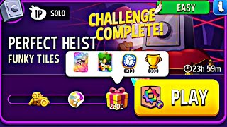 Funky tiles rainbow solo challenge | match masters | perfect heist funky tiles solo