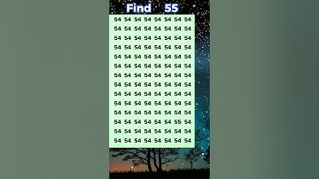 Find 55 - Test your visual skills by finding the hidden number in 7 secs #opticalillusion #yt
