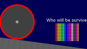 Escape Monters Circle Marble Survival Race in Algodoo