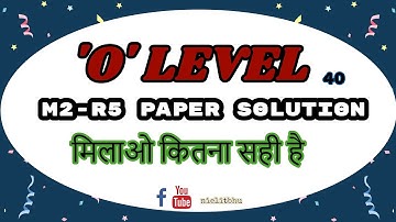 m2r5 answer key jan 2021|o level m2r5 solution |o level solution
