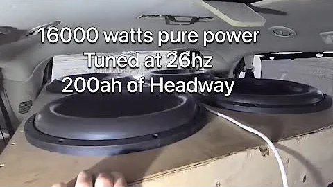 (4) Skar Audio ZVX 18s with 2 Taramps MD 8k Review + Demo powered by 196ah Headway Cells