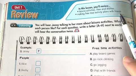 Unit 1 Review  - Tiếng Anh 8 iLearn Smart World