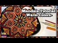 Warm Colors | Mandala Dot Art Rock Painting Tutorial | Red, Yellow, Orange