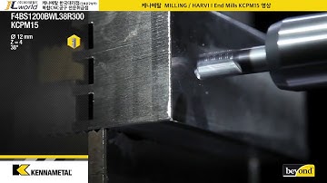 [케나메탈 공구 데모영상] Kennametal MILLING   HARVI I End Mill KCPM15
